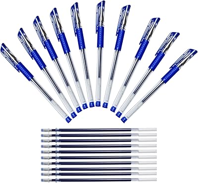 Gel game game (10.5 mm ball package with 10 replaceable tips, blue rubber grip, fluid writing.. Shop smart with DIAYTAR NIGERIA's vast selection and enjoy affordable shipping in just 5-8 days.