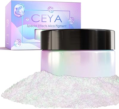 Ceya chameleon mica powder, 1.8 oz/50 g of Aurora Chrome nail powder, color changing color with cosmetic quality for epoxy resin, makeup, nail polish, soap dye, candle manufacturing, crafts, slime, paint.. DIAYTAR NIGERIA brings the marketplace home to you with affordable prices and delivery in 5-8 days.