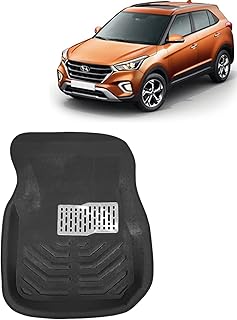 4D car floor mat for Hyundai Creta, 2018-2019 model, black color, PVC plastic, full set of 3 rooms.. Shop smarter with DIAYTAR Nigeria — from household essentials to electronics, we have everything you need. Plus, our delivery is fast, secure, and arrives between 5 and 8 days.