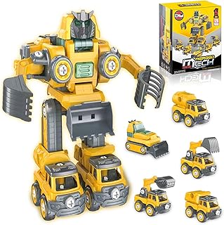 Toys Robots for boys aged 4 5 6 7 8 years old - Detachable robot toys - 5 -in -1 robot toys for children from 4 to 8 years old - Bottle toys - Car and truck toys that turn into children's robots.. DIAYTAR NIGERIA: Where affordability meets variety in Nigeria's most comprehensive online marketplace.