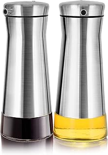 Set of distributing bottles of olive oil and ilge vinegar - 2 elegant stainless steel package - bottle of kitchen oil without drop.. Shop for less and receive more with DIAYTAR NIGERIA's expansive e-commerce platform and nationwide delivery.