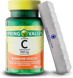 Spring Valley, vitamin C 500mg, vitamin C with romance, supplement, 100 tablets + pilulier 7 days included (1 pack).. Shop across categories at DIAYTAR NIGERIA and enjoy budget-friendly nationwide shipping in 5-8 days.