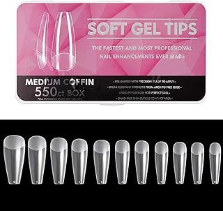 550pccs flexible gel nails with full blanket, 11 sizes, artificial nails with full cover with case, gel nail extensions in T-shaped for manicure and nail art to make yourself.. DIAYTAR Nigeria: Great value, fast delivery, and endless options.