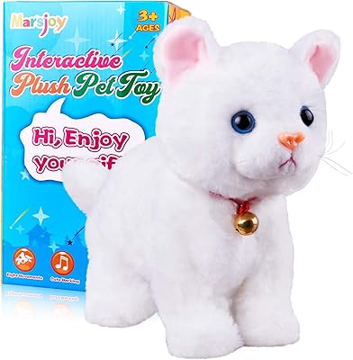 Interactive robot toy in the shape of a white plush chat robotic toy that barks and meow.. From Lagos to Kano, DIAYTAR Nigeria delivers across Nigeria in days.