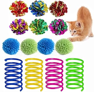 14 pieces of colored rattle balls and interactive spiral toys for kittens with its.. DIAYTAR NIGERIA transforms online retail with unbeatable prices and consistent delivery timeframes.