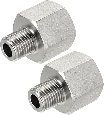 Sourcing Map hexagonal socket, adapter of stainless steel pipe 1/4 pt male to 1/2 pt female, pack of 2.. DIAYTAR NIGERIA combines affordability with convenience, delivering your purchases within 5-8 days.