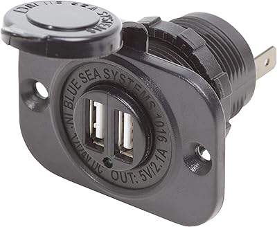 Blue Sea Systems 1016 Double USB charger socket, 12/24 V 2.1 A, Black.. Shop efficiently from anywhere with DIAYTAR NIGERIA's comprehensive platform and quick delivery options.