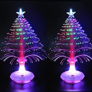 Alfyng LED Optical Fiber Optical Sapin, Christmas tree kit with star, 12 -inch lit tree table for Christmas houses and vacation scenes decorations (without battery).. DIAYTAR NIGERIA: Where online shopping becomes effortless with budget-friendly nationwide delivery.