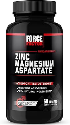 Aspartate of magnesium and zinc force Factor, supplement of magnesium and zinc to increase testosterone, improve performance and promote sleep, recovery and immune health, 60 tablets.. DIAYTAR NIGERIA: Where shopping dreams come true with budget-friendly prices and nationwide shipping.