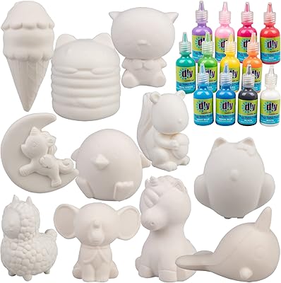 Large set of virgin spongy toys from 4 to 6 inches (12 pieces) with painting on fabric (12 pieces) Combo - Squishhy white kawaii on a slow climb for painting, decoration, fragrant crafts, stress relief, school for children, the gift of party activities.. DIAYTAR NIGERIA revolutionizes online shopping with competitive prices and reliable 5-8 day delivery.