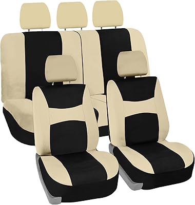 Full FH Group FB030BEIGEIGED Noir15 full seat cover (lateral airbag compatible with separate beige/black seat).. DIAYTAR NIGERIA connects you with thousands of products at competitive prices, delivered within a week.