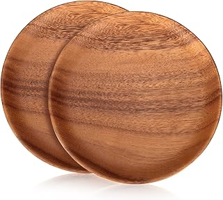 2 small wooden dining plates of 6 ", aperitif and acacia wooden collation plates, mini dessert plates, round cocktail and cookie tray.. Shop confidently on DIAYTAR Nigeria — everything you need, delivered quickly.