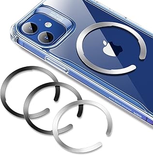 ESR Halolock Universal Magsafe Ring, wireless magnetic load conversion kit, Magsafe sticker, compatible with iPhone 14/14 Plus/14 pro/14 pro Max/13/12, Galaxy S22, Lot of 4, black and silver.. DIAYTAR NIGERIA: Where affordability and variety meet with convenient delivery within 8 days.