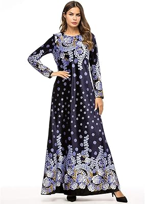 Velvet Abaya Dubai Women Large Size Clothing with long sleeves Turkish caftan Islamic blue printed.. Experience shopping without stress at DIAYTAR NIGERIA's comprehensive and budget-friendly platform.