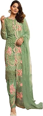 Miss Ethnik High Semi-Cousu in False Georgette For Women With Non-Sewn Cousu in Georgette Small Embroidered Shawl Kurta Straight Dress (Salwar Pakistan Costume), single size.. DIAYTAR NIGERIA transforms online shopping with competitive prices and dependable nationwide delivery.