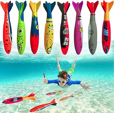 Torp toy Sharine Sharine Fast Sliding HakToys 5 '' - Slips up to 20 feet | For use in water, the bathtub, the swimming pool, the sea, the ocean | Sure and lasting | Ideal for children, beginner swimmers and divers (pack of 4)).. Experience budget-friendly shopping at DIAYTAR NIGERIA, Nigeria's premier online marketplace with quick delivery.