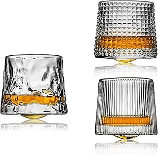 The White Shop - Lot of 2 anti -stress rotary glasses of 8 oz, glass design.. Navigate through thousands of products at pocket-friendly prices with DIAYTAR NIGERIA's easy-to-use platform.