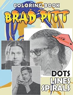 Brad Pitt Dots Coloring Book Spirals: High quality female celebrities illustration for adults and adolescents to color | Best way to relax.. Shop smart, shop DIAYTAR - Nigeria's most affordable e-commerce platform with nationwide delivery.