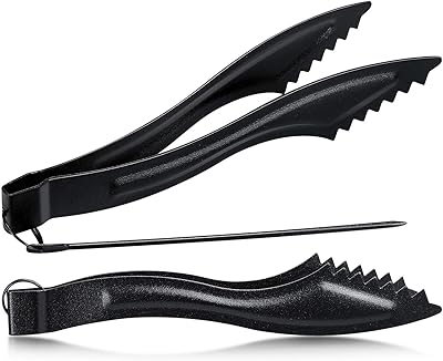 Set of 2 stainless steel metal charcoal pliers, hookah coal pliers for shisha with long poker accessories, pliers (black) pliers (black).. Discover endless possibilities with DIAYTAR NIGERIA's comprehensive catalog and reliable delivery service.