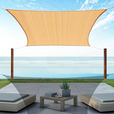 Rectangular shade sail Cielo colorido 12 'x 16', 95%UV blocking, permeable with water and air, commercial, personalized size accepted.. Get the deals you love and the delivery speed you need at DIAYTAR Nigeria.