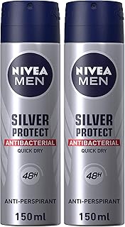 Deodorant Nivea Men Silver Protect, Antibacterial, Spray, 150 ml, Box of 2.. Shop across categories at DIAYTAR NIGERIA with the confidence of affordable prices and delivery within 8 days.