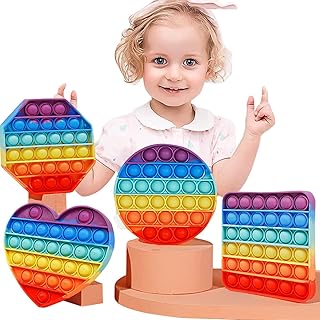 Push Pop Fidget Bubbles toy to relieve stress, made up of 4 pieces in the colors of the rainbow, for children and adults and people from Sky Touch.. DIAYTAR NIGERIA: Your trusted partner for affordable online shopping with reliable delivery timeframes.