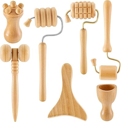 Set of 7 Wooden Face Masseurs Kit of Care Skin Care.. DIAYTAR NIGERIA: Connecting Nigerians with affordable products through our expansive e-commerce platform.
