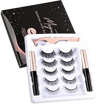 Tepengdie false magnetic eyelashes Beauty eyelashes with eyeliner kit 5 pairs of magnetic eyelashes false eyelashes 3D No glue reusable eyelash reusable waterproof.. DIAYTAR NIGERIA: Where smart shoppers find everything they need at prices they can afford.