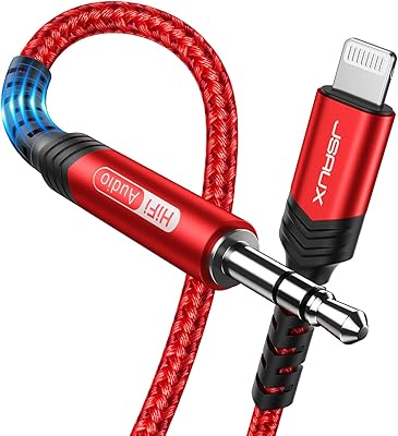 G -SOX LIGHTNING cable to 3.5 mm for iPhone, 6 feet, [Apple certified] for iPhone headphone jack, compatible with iPhone 14/14 Plus/14 pro/13/13 Pro Max/12/12 Pro/11/X/XS/XR/8/Autoradio - Red Red.. You deserve better shopping — choose DIAYTAR Nigeria today.