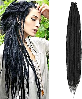 Extensions of fine dreadlocks 0.6 cm 24 inch synthetic hippie at unique end, crochet -braided synthetic hair, 10 strands of natural color (pack of 20).. DIAYTAR NIGERIA delivers on every promise with our affordable prices and nationwide delivery service.