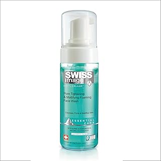 Swiss foaming cleaning image for the face to tighten the pores and eliminate the shine, 150 ml, for mixed and oily skins, tested dermatologically to fight against shine and firm the skin.. One platform, all your needs — DIAYTAR Nigeria delivers quickly.