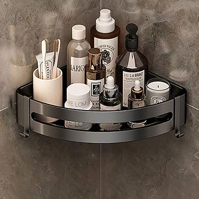 Nylon shower corner shelf, bathroom corner organizer, no hoard required, anti -rust triangular storage basket for bathroom and kitchen (bathroom corner shelf).. DIAYTAR NIGERIA: Connecting every Nigerian with quality products at prices everyone can afford.