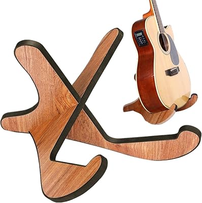 Universal guitar support in thick wood EDUCUT, X -shaped wooden frame with soft leather edges for classic acoustic guitar.. Order today, receive this week — shopping with DIAYTAR Nigeria is that simple.