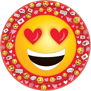 Emoji AMSCAN round plates for Valentine's Day, 9.. Experience the power of choice with DIAYTAR NIGERIA's extensive catalog and reliable delivery service.