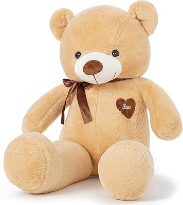 Bear in giant Miss Tiara plush, 100 cm, nice sweet plush toy, best gifts for Valentine's Day, a birthday party or any other special day (light brown A).. Experience the convenience of one-stop shopping with DIAYTAR NIGERIA's diverse and affordable marketplace.