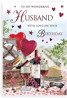 Traditional birthday card for husband 9 "x 6" regal publishing.. DIAYTAR NIGERIA: Connecting every Nigerian with quality products at prices everyone can afford.