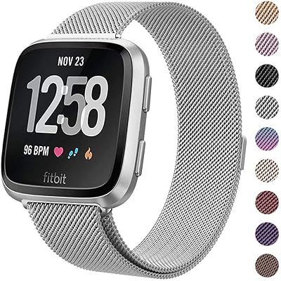 Homi unisex style bracelet in milano stainless steel compatible with Fitbit Versa, Versa Lite (6.5-9.3 inch, silver).. DIAYTAR NIGERIA combines extensive variety with budget-friendly prices and prompt nationwide delivery.