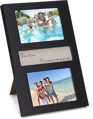 Precise photo frame obsession 4x6 black - Double wooden photo frame for desk or wall - vertical photo frame with comforting memories for couples, mom, dad, family.. DIAYTAR NIGERIA promises affordability and variety with every purchase, delivered in 5-8 days.