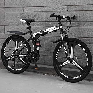 Folding mountain bike, 24-inch all-terrain racing bike, 3 wheels, 3 wings, steel frame with high carbon content, double disc brakes, men women.. Discover endless possibilities with DIAYTAR NIGERIA's vast e-commerce selection and budget-friendly delivery.