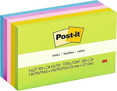 Post it ultra neon notes 655-5uc. 3 x 5 inches (76 x 127 mm). Original self -adhesive notes firmly stick and are properly removed. set of 5 blocks each containing 100 sheets.. Discover the convenience of DIAYTAR NIGERIA's vast e-commerce platform with delivery in just 5-8 days.