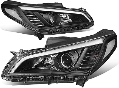 DNA MOTORING HL-OH-HSON15-BK-CL1 Lightweight Lightweight Lightweight Black Factory Style for SONATA 15-17.. Shop with confidence at DIAYTAR NIGERIA, enjoying competitive prices and delivery within 8 days.
