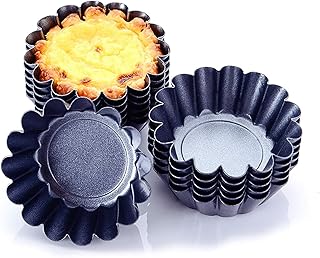 Set of 12 mini egg pieces, muffin molds, mini steel pie molds, muffin and cupcakes, aluminum -lined mold (3 inches).. Your daily needs delivered to your door — DIAYTAR Nigeria style.