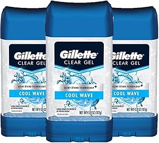 Deodorant Gillité for Men, Fresh Ocean perfume, transparent gel, 3.8 Oz (3).. DIAYTAR NIGERIA: Your affordable shopping destination with thousands of products delivered in days.