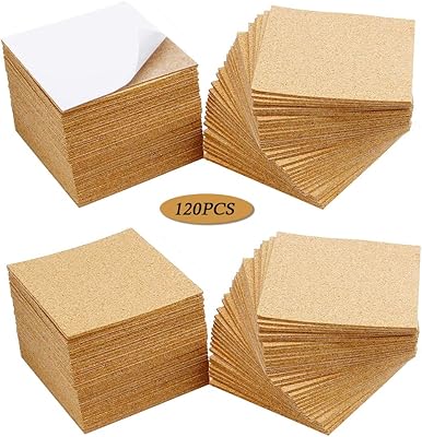 MOTASOM 120 square pieces of 4x4 inch self-adhesive cork rear panels reusable.. DIAYTAR NIGERIA: Where quality products become affordable with our nationwide shipping service.