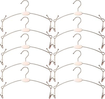 Extelli metal support for hanging underwear and bras with durable and modern design for children with hooks to hang and present underwear (pink gold, 10 pieces).. Whether you're in Lagos, Abuja, or anywhere in between, DIAYTAR Nigeria ensures your online shopping experience is smooth, affordable, and fast.