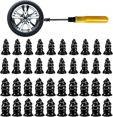 Saunrc 40 Pieces Rubber nails repair kit for car tires, car tire repair nail with screwdriver, kit of self-service tire repair tools (20 small and 20 rooms).. DIAYTAR NIGERIA delivers what matters - quality, affordability, and prompt nationwide shipping.