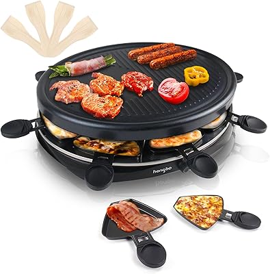 Raclette cheese grill for 8 people service with non -stick temperature control plate.. Shop the future with DIAYTAR NIGERIA - thousands of products, unbeatable prices, delivery within a week.