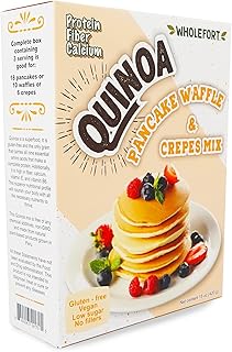 Wholefort gluten -free pancake mixture | Pastry mixture based on quinoa flour for waffles, pancakes and gluten -free nutritious pancakes | Vegetable pancake mixture | Fully natural | Easy to prepare | Without dairy products | GMO without GMOs.. Don’t wait weeks for international shipping. DIAYTAR Nigeria offers local delivery within 5 to 8 days, so you get your items when you actually need them.