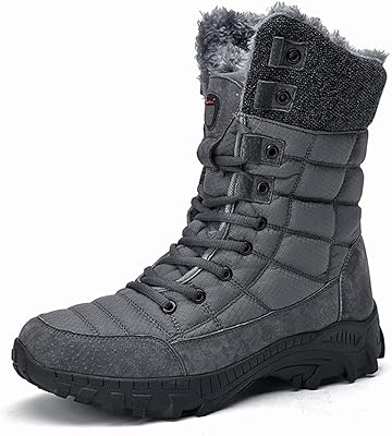 Zokeva hiking boots for men, winter winter tactics in waterproof fur, hot sneakers for hiking, snow boots (color: gray, size: 40).. DIAYTAR NIGERIA: Connecting Nigerians with affordable products delivered promptly nationwide.