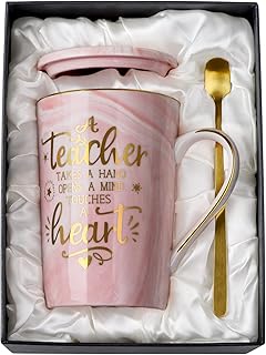 Unique gifts for teachers for women - Best Christmas gifts for teachers, 14 oz pink marble cable cup with golden print, retirement anniversary, end of year, gift box.. DIAYTAR NIGERIA: Revolutionizing accessibility to quality products at budget-friendly prices across Nigeria.
